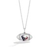 Thumbnail Image 1 of True Fans Houston Texans Diamond Accent Football Necklace in Sterling Silver