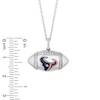 Thumbnail Image 1 of True Fans Houston Texans Diamond Accent Football Necklace in Sterling Silver