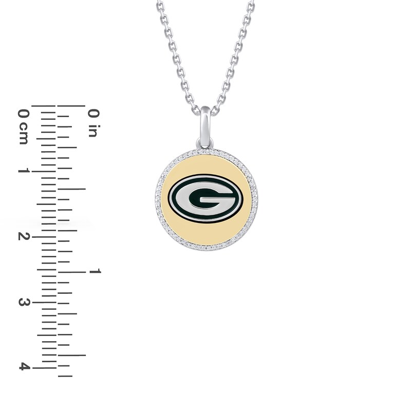 Green Bay Packers Pendant, 14K White - The GLD Shop