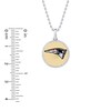 Thumbnail Image 1 of True Fans New England Patriots 1/10 CT. T.W. Diamond Enamel Disc Necklace in Sterling Silver and 10K Yellow Gold