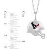 Thumbnail Image 1 of True Fans Houston Texans 1/20 CT. T.W. Diamond Helmet Necklace in Sterling Silver