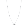 Thumbnail Image 1 of Pear-Shaped Diamond Station Necklace 1/3 ct tw 10K White Gold 18"