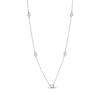 Thumbnail Image 2 of Pear-Shaped Diamond Station Necklace 1/3 ct tw 10K White Gold 18"