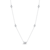 Thumbnail Image 3 of Pear-Shaped Diamond Station Necklace 1/3 ct tw 10K White Gold 18"