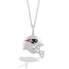 Thumbnail Image 0 of True Fans New England Patriots 1/20 CT. T.W. Diamond Helmet Necklace in Sterling Silver