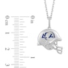 Thumbnail Image 1 of True Fans Los Angeles Rams 1/20 CT. T.W. Diamond Helmet Necklace in Sterling Silver