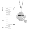 Thumbnail Image 1 of True Fans Las Vegas Raiders 1/20 CT. T.W. Diamond Helmet Necklace in Sterling Silver