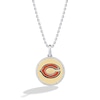 Thumbnail Image 0 of True Fans Chicago Bears 1/10 CT. T.W. Diamond Enamel Disc Necklace in Sterling Silver and 10K Yellow Gold