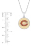 Thumbnail Image 1 of True Fans Chicago Bears 1/10 CT. T.W. Diamond Enamel Disc Necklace in Sterling Silver and 10K Yellow Gold