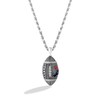 Thumbnail Image 0 of True Fans Houston Texans 1/20 CT. T.W. Diamond Vertical Football Necklace in Sterling Silver