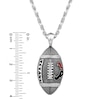 Thumbnail Image 3 of True Fans Houston Texans 1/20 CT. T.W. Diamond Vertical Football Necklace in Sterling Silver