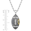 Thumbnail Image 3 of True Fans Los Angeles Rams 1/20 CT. T.W. Diamond Vertical Football Necklace in Sterling Silver