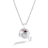 Thumbnail Image 0 of True Fans New England Patriots 1/20 CT. T.W. Diamond Helmet Necklace in Sterling Silver