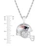 Thumbnail Image 1 of True Fans New England Patriots 1/20 CT. T.W. Diamond Helmet Necklace in Sterling Silver
