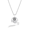 Thumbnail Image 0 of True Fans Las Vegas Raiders 1/20 CT. T.W. Diamond Helmet Necklace in Sterling Silver