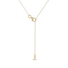 Thumbnail Image 4 of Pear-Shaped and Round-Cut Diamond Station Triple-Layer Necklace 1 ct tw 10K Yellow Gold 16&quot;