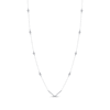 Thumbnail Image 1 of Pear-Shaped & Round-Cut Diamond Station Chevron Necklace 1/2 ct tw 10K White Gold 18"