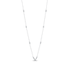 Thumbnail Image 2 of Pear-Shaped & Round-Cut Diamond Station Chevron Necklace 1/2 ct tw 10K White Gold 18"