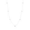Thumbnail Image 3 of Diamond Halo Station Necklace 3/8 ct tw 10K White Gold 24"
