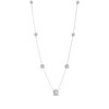 Thumbnail Image 2 of Diamond Halo Station Necklace 1/2 ct tw Sterling Silver 18&quot;