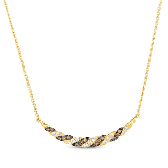 Le Vian Diamond Twist Necklace 1/3 ct tw 14K Honey Gold 19"
