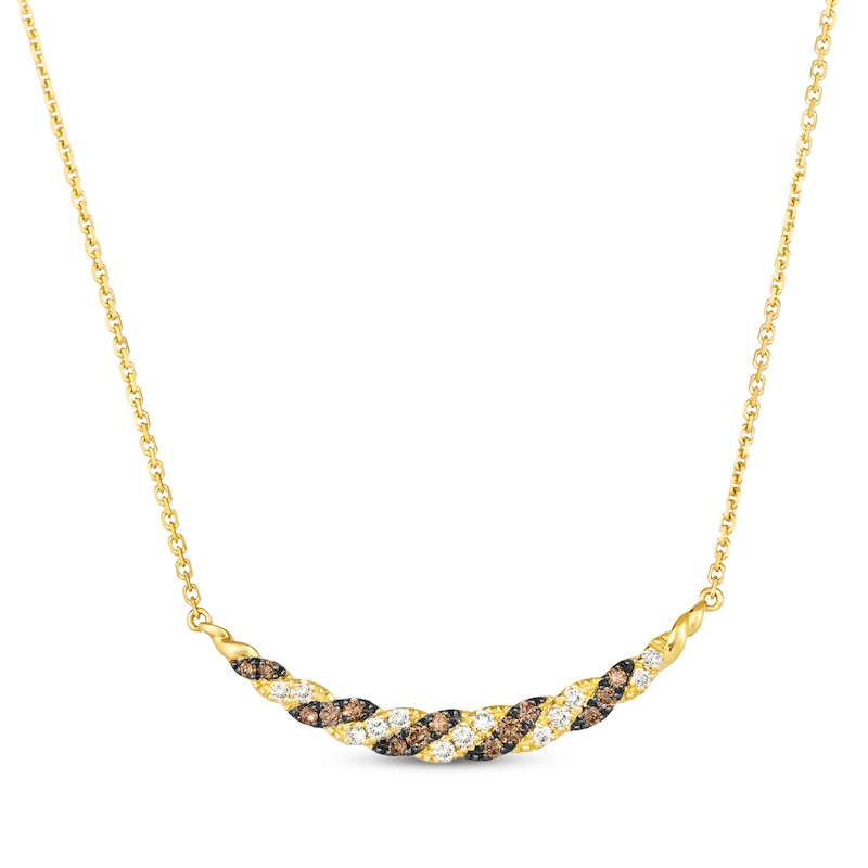 Main Image 1 of Le Vian Diamond Twist Necklace 1/3 ct tw 14K Honey Gold 19"
