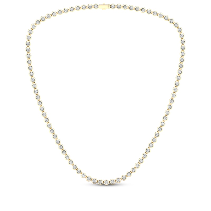 Main Image 1 of Men's Diamond Tennis Necklace 2-7/8 ct tw 10K Yellow Gold 20&quot;