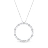 Thumbnail Image 1 of Diamond Eternity Circle Necklace 1/10 ct tw Sterling Silver