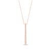 Thumbnail Image 1 of Diamond Vertical Bar Necklace 1/10 ct tw 10K Rose Gold 18"