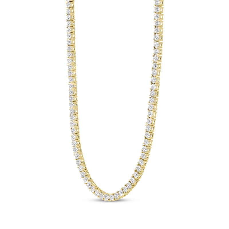 Main Image 2 of Men's Diamond Tennis Necklace 2-5/8 ct tw 10K Yellow Gold 18&quot;
