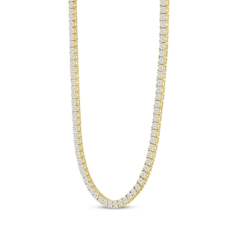 Men's Diamond Tennis Necklace 2-5/8 ct tw 10K Yellow Gold 18"