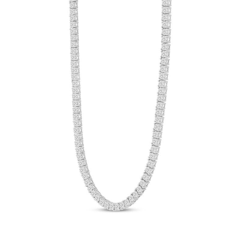 Men's Diamond Tennis Necklace 2-5/8 ct tw 10K White Gold 18"