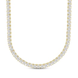Men's Diamond Tennis Necklace 3-1/4 ct tw 10K Yellow Gold 22&quot;