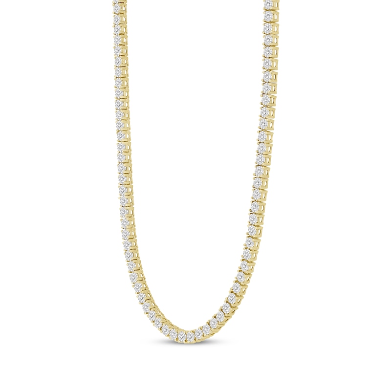 Main Image 2 of Men's Diamond Tennis Necklace 3-1/4 ct tw 10K Yellow Gold 22&quot;