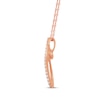 Thumbnail Image 2 of Diamond Looping Cross Necklace 1/10 ct tw 10K Rose Gold 18&quot;