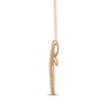 Thumbnail Image 2 of Diamond Looping Cross Necklace 1/2 ct tw 10K Rose Gold 18"