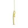 Thumbnail Image 2 of Diamond Looping Cross Necklace 1/2 ct tw 10K Yellow Gold 18&quot;