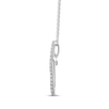 Thumbnail Image 2 of Diamond Looping Cross Necklace 1/4 ct tw 10K White Gold 18&quot;