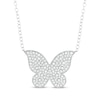 Thumbnail Image 0 of Diamond Butterfly Necklace 1/5 ct tw 10K White Gold 18"