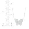Thumbnail Image 2 of Diamond Butterfly Necklace 1/5 ct tw 10K White Gold 18"