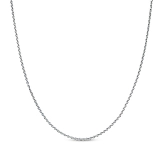Diamond-Cut Cable Chain Necklace Solid Sterling Silver 18"