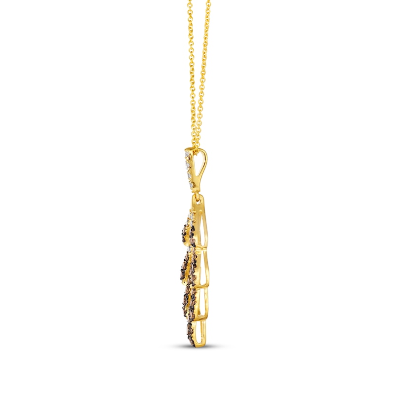 Main Image 2 of Le Vian Ombré Diamond Drop Necklace 3/4 ct tw 14K Honey Gold 20"