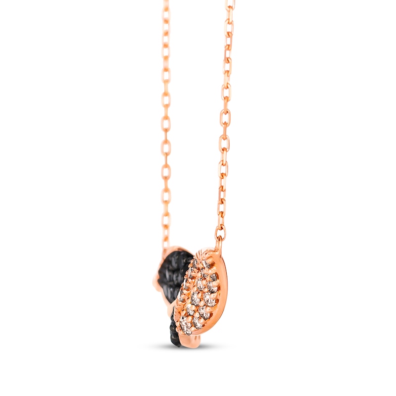 Main Image 2 of Le Vian Vault Diamond Twist Leaf Necklace 7/8 ct tw 14K Strawberry Gold 19&quot;
