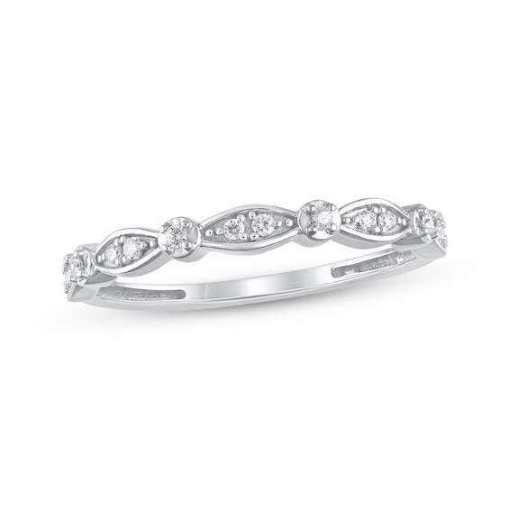 Lab-Grown Diamonds Anniversary Band 1/15 ct tw 10K White Gold