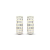 Thumbnail Image 2 of Men's Baguette-Cut Diamond Hoop Earrings 1 ct tw 14K Yellow Gold
