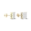 Thumbnail Image 3 of Men's Multi-Diamond Square Stud Earrings 1 ct tw 14K Yellow Gold