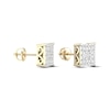 Thumbnail Image 4 of Men's Multi-Diamond Square Stud Earrings 1 ct tw 14K Yellow Gold