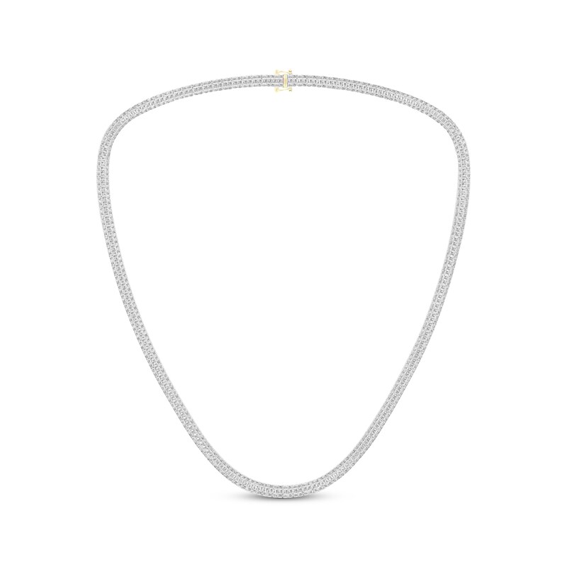Main Image 1 of Men's Baguette-Cut Diamond Necklace 6-1/2 ct tw 14K Yellow Gold 20&quot;