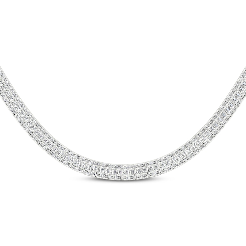 Main Image 3 of Men's Baguette-Cut Diamond Necklace 6-1/2 ct tw 14K Yellow Gold 20&quot;