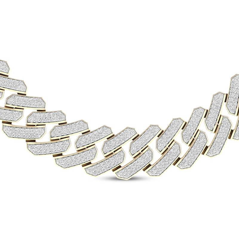 Main Image 3 of Men's Diamond Chain Link Necklace 8-1/2 ct tw 14K Yellow Gold 20&quot;
